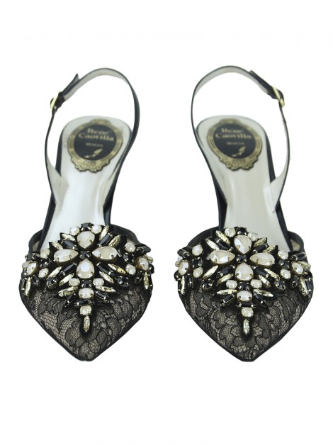 Sapato René Caovilla Cleo Slingback Bordado