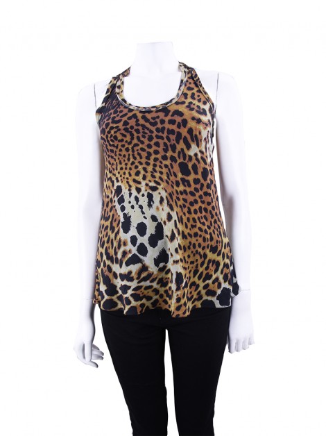 Blusa Essenciale Seda Animal Print