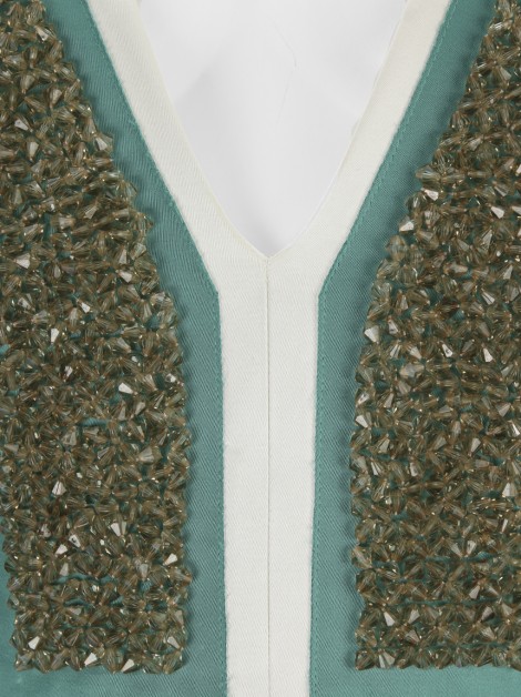 Vestido Barbara Bela Bordado Bicolor