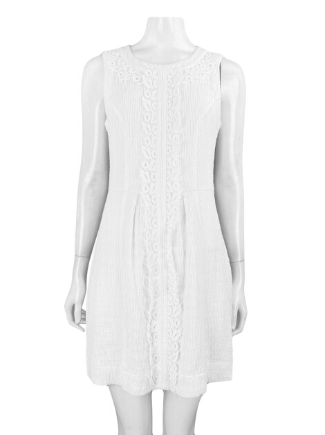 Vestido M & Guia Texturizado Branco