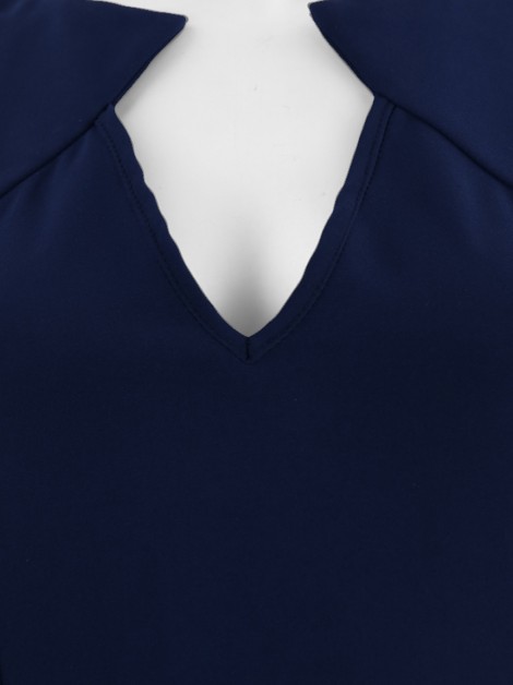 Blusa  Teti Gio Tecido Azul Marinho