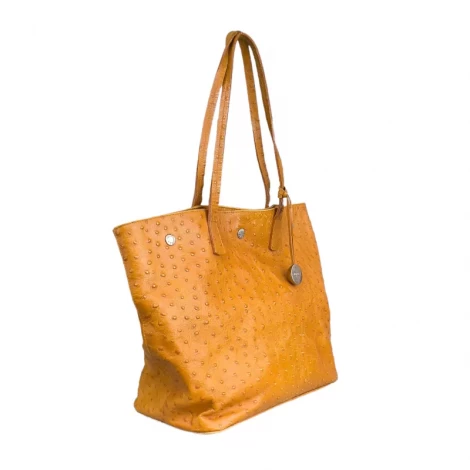 Bolsa com Alça Furla Texturizada Laranja