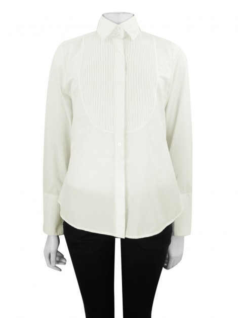 Camisa Zara Pregas Off White