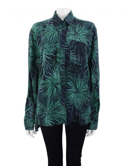 Camisa Le Lis Blanc Estampa Folhagens Bicolor