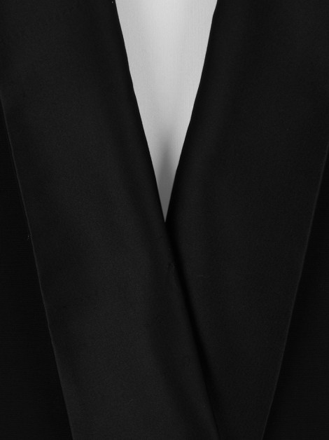 Blazer Capa Victoria Beckham Lã e Seda Preto