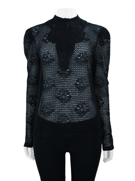 Blusa Philosophy Di Lorenzo Serafini Vazados Preta
