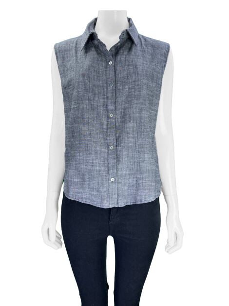Blusa Resort Couture Botões Cinza