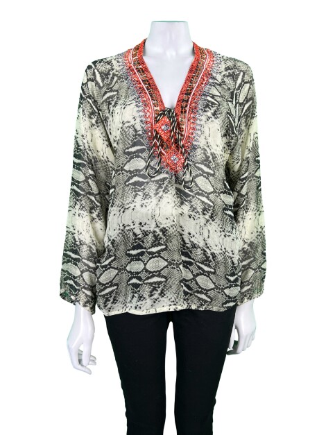Blusa Taj by Sabrina Crippa Seda Estampada
