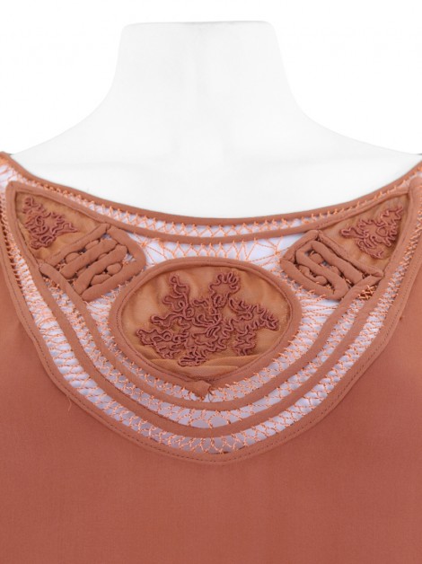 Blusa Haute Hippie Terracota Bordada