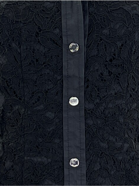 Camisa Karen Millen Renda Preta