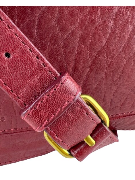 Bolsa Jerome Dreyfuss Albert Messenger Couro Bordô