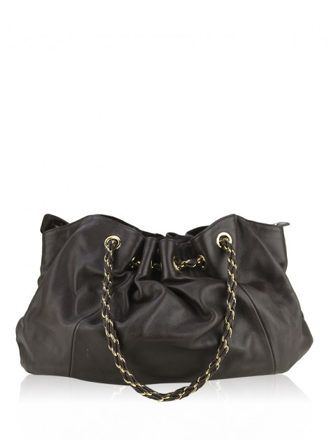 Bolsa Love Moschino Couro Marrom
