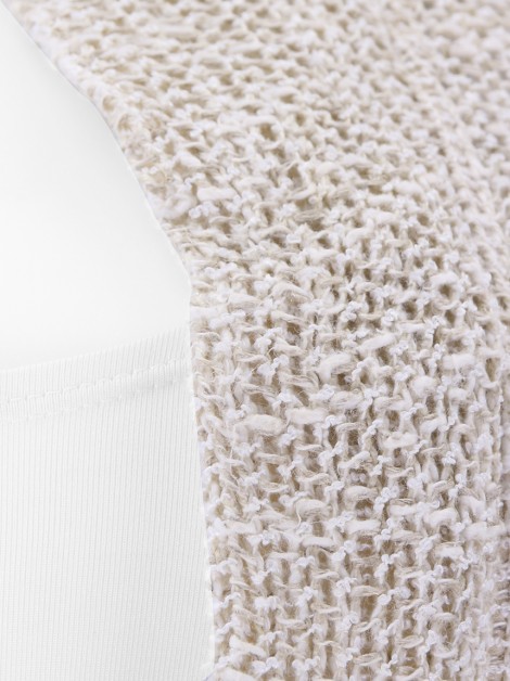 Blusa Akris Texturizada Bege