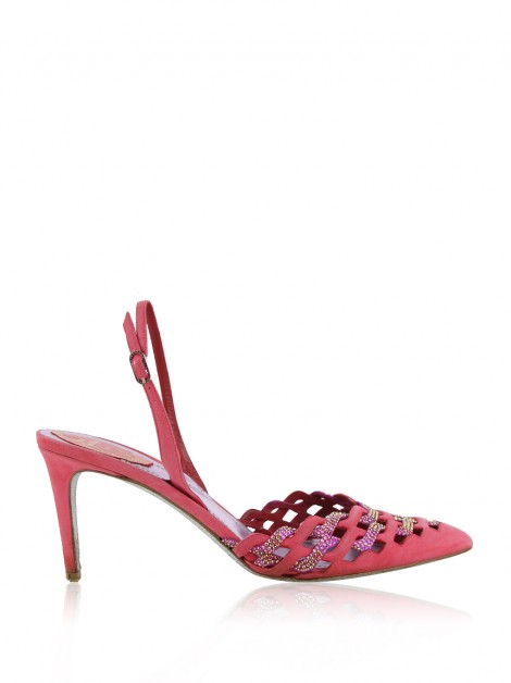 Sapato René Caovilla Halter Slingback Rosa