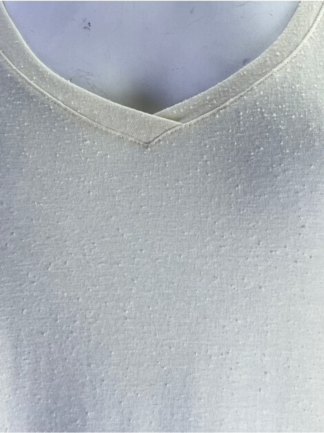 Blusa K&T Gola V Off White