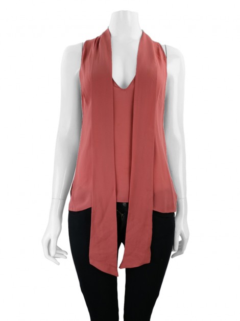 Blusa Giuliana Romanno Seda Coral