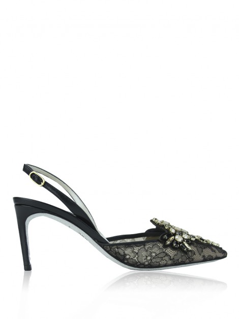 Sapato René Caovilla Cleo Slingback Bordado