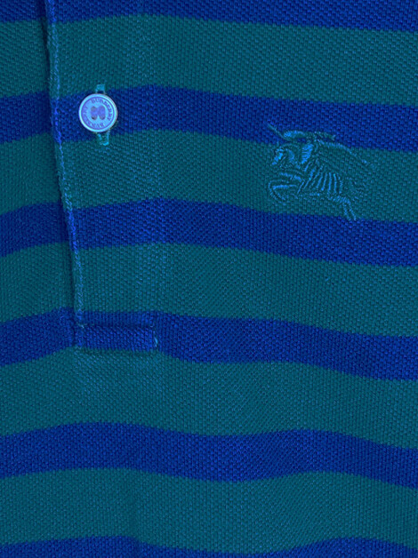 Blusa Burberry Polo Listrada Bicolor