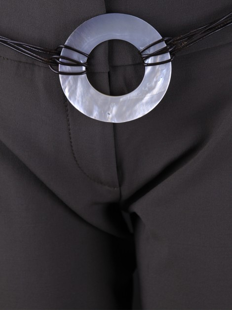 Calça Karen Millen Reta Marrom