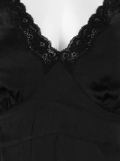 Blusa La Perla Malizia Cetim Preto