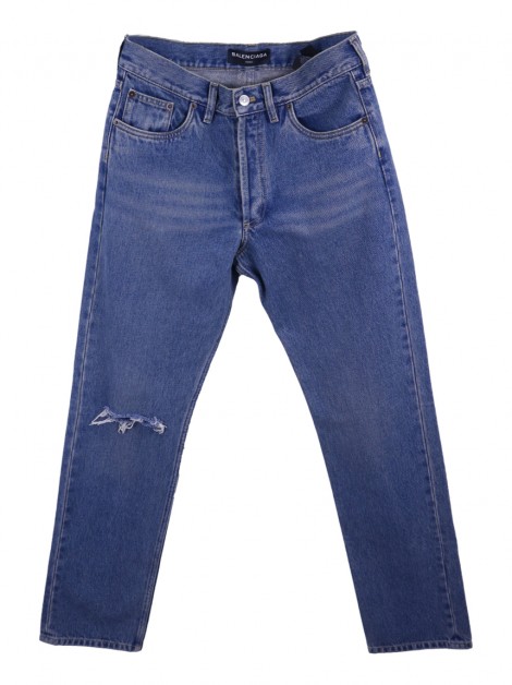 Calça Balenciaga Archetype Damaged Jeans Masculino
