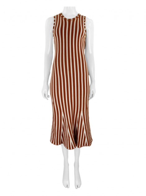 Vestido Victoria Beckham Tricô Listrado