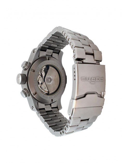 Relógio Fortis B42 Pilot Professional Chronograph GMT Automático Prateada
