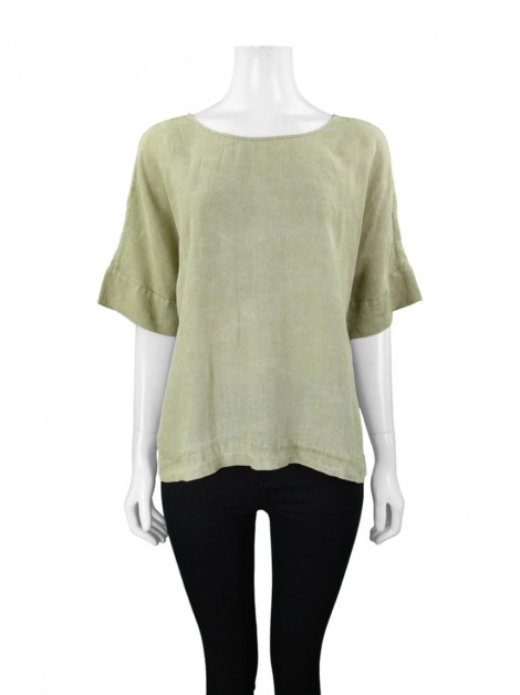 Blusa Flavia Aranha Linho Verde