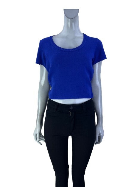 Blusa Thelure Cropped Azul