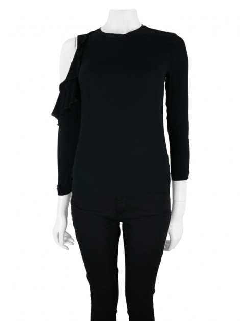 Blusa Pinko Babados Preta