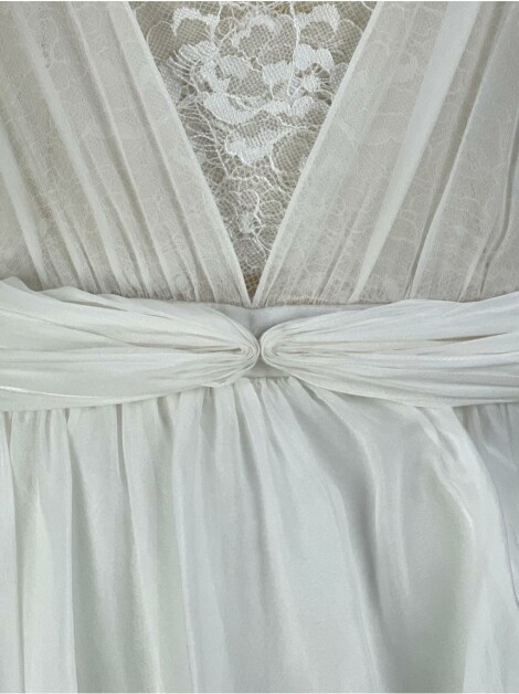 Vestido de Noiva Vanessa Abbud Babados Off-White