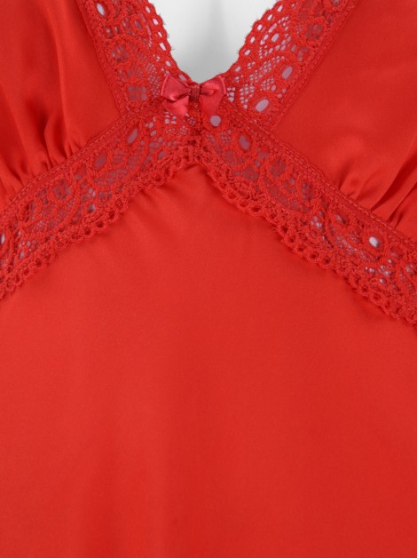 Camisola Fruit De La Passion Tecido Renda Vermelha