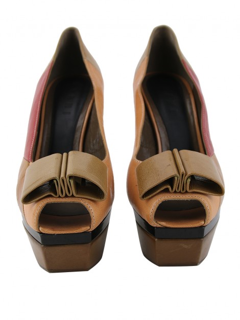 Sapato Marni Peep Toe Multicolor