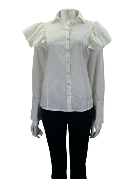 Camisa Mayara Sansana Babados Branca