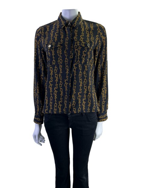 Camisa Karl Lagerfeld Estampada Bicolor