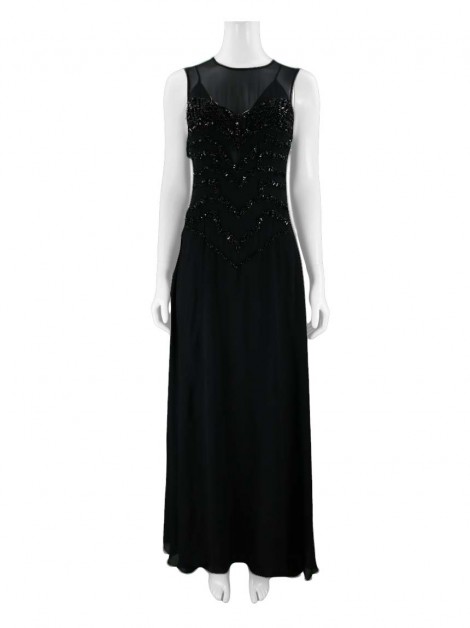 Vestido Fause Haten Bordado Preto