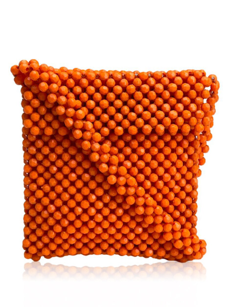 Bolsa com Alça Achados do EU Miçangas Laranja