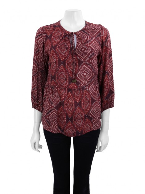 Blusa K&T Vermelha Estampada