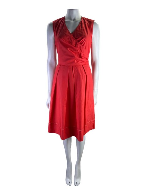 Vestido Adolfo Dominguez Amarração Vermelho