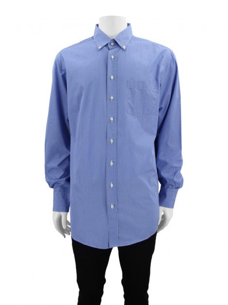 Camisa Artigiano A Misura Tecido Azul Masculino