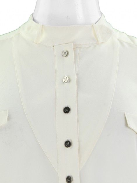 Camisa Nicole Miller Tecido Creme
