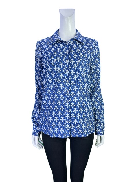 Camisa Erre Azul Estampada