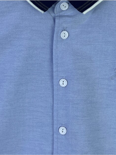 Camisa Jacadi Gola Tricot Azul