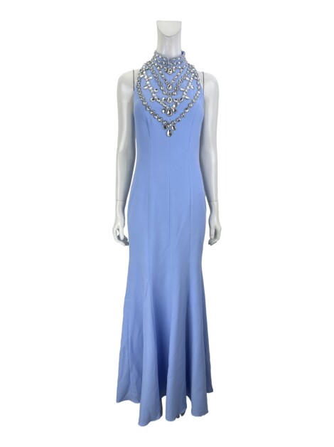 Vestido de Festa Sandro Barros Pedrarias Azul