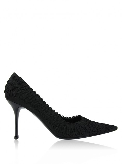 Sapato Sebastian Bordado Preto