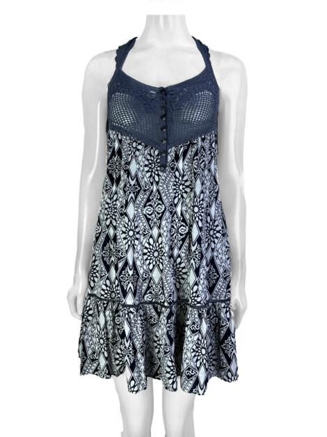 Vestido Free People Estampado Azul