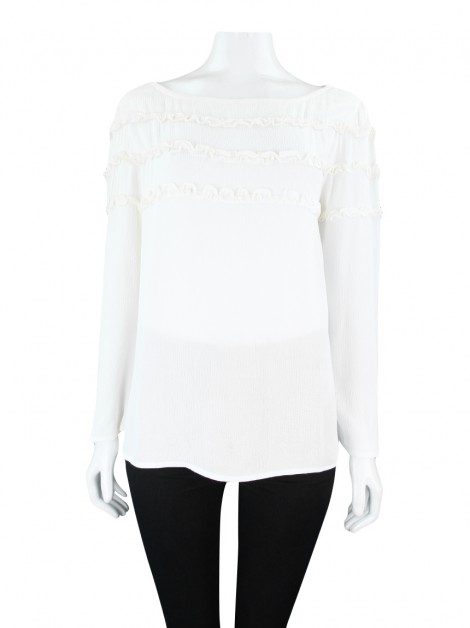 Blusa Joie By Ateen Babados Off-White