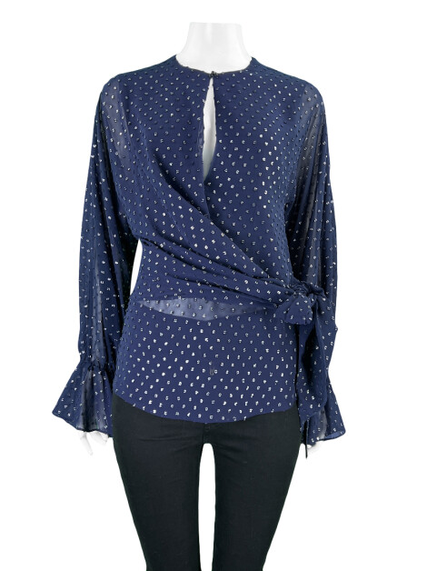 Blusa Jonathan Simkhai Amarração Azul Marinho