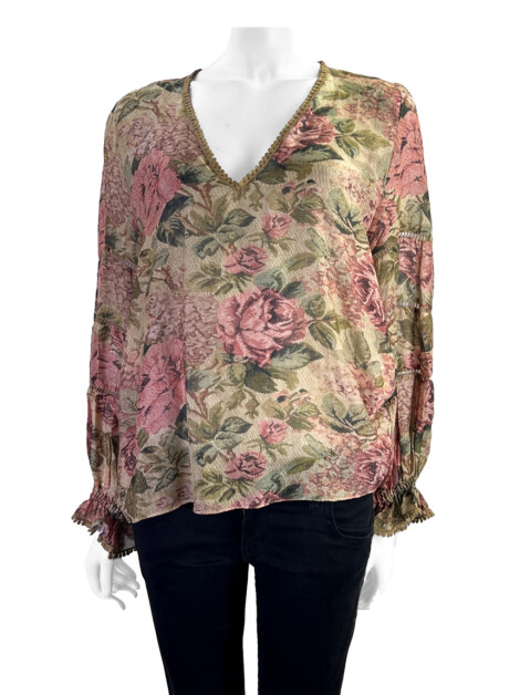 Blusa Mixed Tecido Estampado