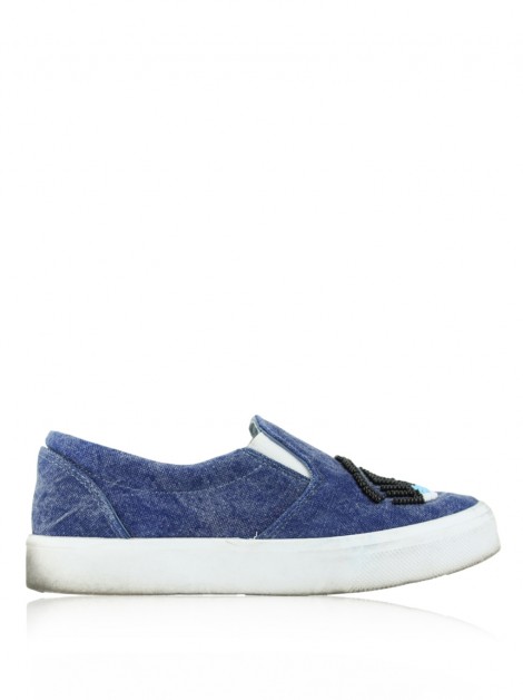 Tênis Chiara Ferragni Slip On Jeans Azul